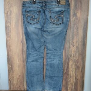 Silver Jeans Super Stretch Suki Mid Baby Boot Cut Jeans 20 x 33 C234